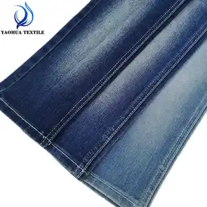 648 Satin coton polyester extensible bleu tissu denim pas cher pour le marché de L'amérique Du Sud