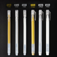 Stylos gel blancs, stylos à encre gel 0,6 mm, adaptés au dessin sur papier noir, à la création de cartes, au dessin d'artistes, aux croquis.