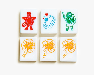 Mahjong américain <span class=keywords><strong>en</strong></span> acrylique monocouche blanc pur, édition Santa Monica The Cheeky Line, personnalisé pour les réunions festives - Product Image 6