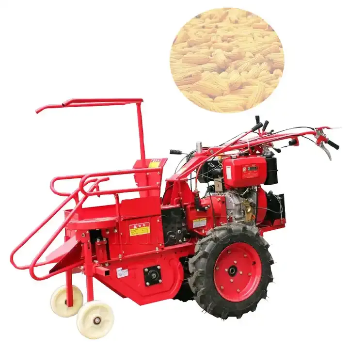 Mini cosechadora de maíz autopropulsada de empuje manual de precio razonable de último diseño con alta velocidad y alta eficiencia