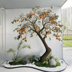 <span class=keywords><strong>Arbre</strong></span> artificiel de kaki, hauteur personnalisable, résistant aux UV, avec fruits oranges, pour usage commercial - Product Image 3