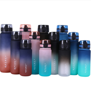Custom <b>Large</b> Capacity BPA-Free Plastic Sports Water Bottle Gradient Color Leak-Proof Bouncing Travel Water <b>Cup</b> Outdoor Product - Product Image 5