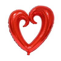 Décoration de fête pour la Saint-Valentin, ballon cœur creux en aluminium de 40 pouces, forme de cœur, pour la Saint-Valentin (vente en gros)