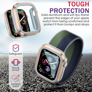 เคสโลหะกันกระแทกหุ้มเกราะสำหรับ <span class=keywords><strong>Apple</strong></span> <span class=keywords><strong>Watch</strong></span> Series ultra 49mm <span class=keywords><strong>40</strong></span> 41 44 45 <span class=keywords><strong>mm</strong></span> กรอบนาฬิกาสมาร์ทซีรีส์10 Protector - Product Image 3
