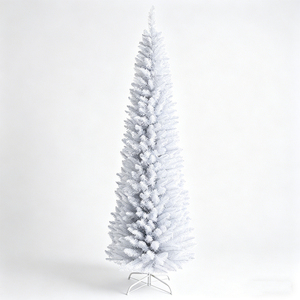 Árbol <span class=keywords><strong>de</strong></span> <span class=keywords><strong>Navidad</strong></span> Artificial Blanco Tipo Lápiz <span class=keywords><strong>de</strong></span> 1.2m, 1.5m, 1.8m, Listo para Enviar, <span class=keywords><strong>Delgado</strong></span> y Elegante para Decoración <span class=keywords><strong>de</strong></span> Espacios Pequeños - Product Image 2