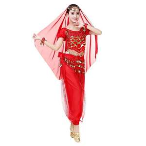 ผ้าพันสะโพกสำหรับเต้นระบำหน้าท้องเซ็กซี่แปลกใหม่สำหรับผู้หญิงกระโปรงนักเต้นแบบไทย/อินเดีย/อาหรับประดับเลื่อมมีพู่สำหรับแสดงชุดเต้น - Product Image 4