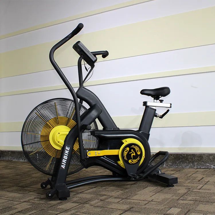 Equipamento de fitness multifuncional, equipamento de ginástica esportivo com ventilador e resistência ao vento dinâmica para exercício de bicicleta