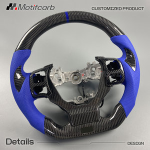 Volante Personalizado de Fibra de Carbono con Empuñaduras de Cuero Azul para Lexus 2013-2025 IS RC GS NX 250 300 300h 350 500 F Sport Upgrade - Product Image 3