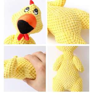 Futurepets sevimli gıcırtılı yumuşak 35cm renkli tavuk şekli ananas polar peluş Pet oyuncaklar köpekler kediler için günlük oyun - Product Image 6