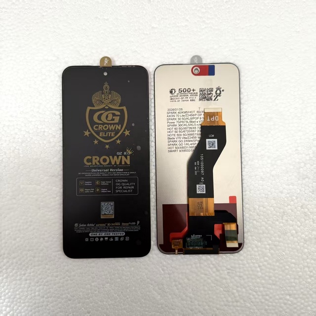 Crown Lcd Phone Screen Display for Tecno Itel Infinix X6531 X6532 X6720 KL4 KL5 KL8 POP9 Spark 40 30C Hot 60i Mobile Phones LCDs