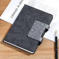 Cuaderno Magnético A5 de Cuero PU Vintage con Hebilla Grabada, 100 Hojas Rayadas, Diario Multicolor para Negocios y Uso Diario