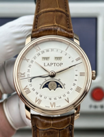 Nouvelle montre mécanique automatique de luxe pour homme, 26 ans d'expérience, avec double calendrier, fonction phase de lune et chiffres romains
