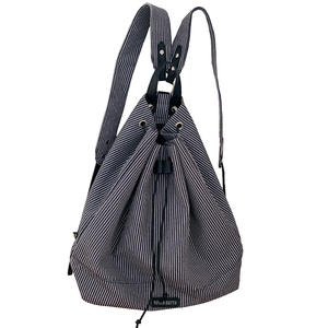 Women's Casual <b>Backpack</b> Striped Canvas <b>Drawstring</b> Shoulder Bag Lightweight Large Capacity Everyday Use Summer 2024 - Product Image 5