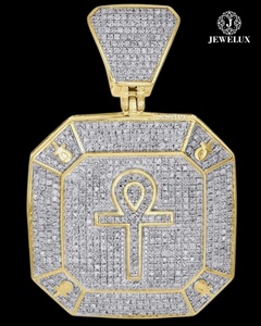 Nouveauté : Pendentif Iced Out entièrement serti de diamants, bijoux Hip Hop, meilleur prix de gros en provenance d'Inde - Product Image 3