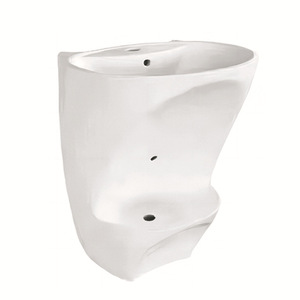 Nuovo Lavabo e Lavapiedi per Moschea Musulmana, Combo in Ceramica Monoblocco per Wudu con Design Minimalista e Doppio Foro - Product Image 5