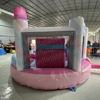 Structure gonflable Candyland avec toboggan, piscine à balles, en PVC 0,55 mm et garantie de 12 mois