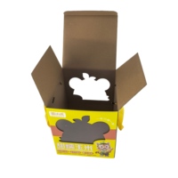 Boîte en carton ondulé imprimée en couleur avec fenêtre découpée pour l'emballage cadeau de maïs sucré et glutineux, avec poignée en corde