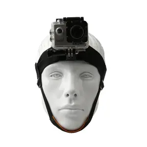 حامل حزام رأس كاميرا GoPro من MaGreen حزام مرن قابل للتعديل مع حزام ذقن متوافق مع Go Pro Hero Insta360 DJI OSMO Action Camera
