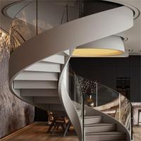 Garde-corps en verre de sécurité pour escalier incurvé sur mesure