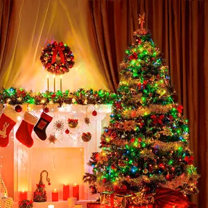 Водонепроницаемые светодиодные рождественские гирлянды Рождественские огни наружные водонепроницаемые декоративные рождественские вертеп огни
