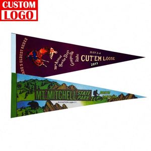 Custom Felt Triangle Pennant Flag Felt Banner Soft Felt Advertising Felt Pennant Flag Customized Printing Logo Felt Flag - Product Image 1