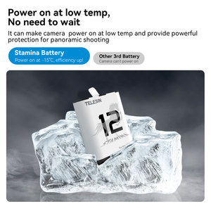 Batterie au lithium à charge rapide Telesin High Performance Rechargeable Stamina pour batterie d'appareils <span class=keywords><strong>photo</strong></span> 9/10/11/12 - Product Image 4