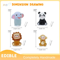 Adornos para Tartas de azúcar 3D hechos a mano, decoraciones comestibles para postres y magdalenas, fabricante certificado Halal para niños, tema Animal