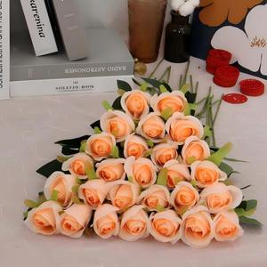 Rosa Artificiale <span class=keywords><strong>di</strong></span> Alta Qualità in Seta a Stelo Singolo per Decorazioni <span class=keywords><strong>di</strong></span> Matrimoni, Casa, Hotel e <span class=keywords><strong>San</strong></span> <span class=keywords><strong>Valentino</strong></span> - Product Image 6