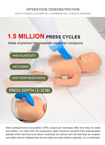 Mannequin de RCP infantile avancé CPR160 avec contrôleur électronique pour la formation aux premiers secours pédiatriques, modèle de formation pédiatrique, RCP du nourrisson - Product Image 2