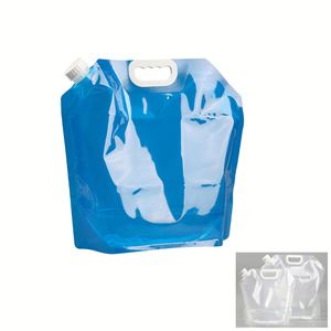 Custom <b>5L</b> Collapsible Plastic Beer Beverages Storage Container <b>Water</b> Carrier Tank Spout Bag for Camping Hiking Emergency - Product Image 4