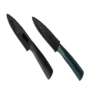 Couteau de chef en acier inoxydable 4Cr13 très tranchant et de haute dureté avec manche en plastique noir durable pour la viande, les légumes et les fruits. - Product Image 2