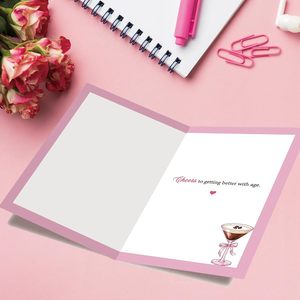 Cartes d'anniversaire amusantes pour femmes - Meilleure amie/soeur/fille/épouse - Cadeaux pour 21e/30e/50e anniversaire - Fabriquées en papier - Product Image 3
