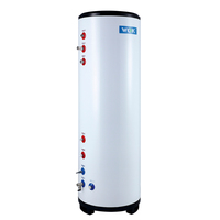 Pompe à chaleur électrique air-eau avec réservoir tampon d'eau chaude sanitaire en acier inoxydable Duplex 2205 à serpentin ondulé pour usage domestique extérieur