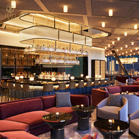 Ensemble table et chaises JEILI pour restaurants commerciaux modernes avec banquette, idéal pour les projets hôteliers de luxe