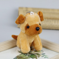 Peluche Loup-Gris Mignon de 10 cm, Pendentif Chien Loup, Décoration pour Sac à Dos, Sac de Voiture, Porte-clés, Cadeau pour Enfant, Peluche Douce Rembourrée, Porte-clés