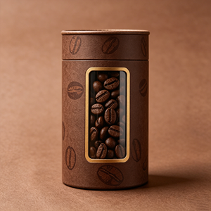 Custom Printed Tea Coffee Bean Cylinder Packaging Box Eco-Friendly Paper <b>Tube</b> Round <b>Cardboard</b> <b>Tube</b> Packaging - Product Image 2