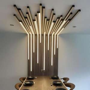 KASARO Panneaux muraux en bois acoustiques LED décoratifs 3D les plus vendus, panneaux en bois LED absorbant le <span class=keywords><strong>son</strong></span> pour la maison, la chambre à coucher, l'hôtel - Product Image 1