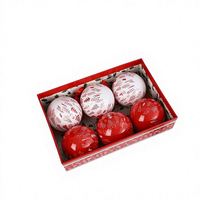 Nouvel ensemble de 6 boules imprimées pour décorations suspendues de l'arbre de Noël