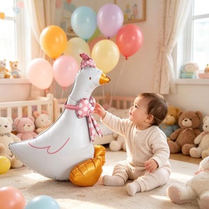 Palloncino in Foil 3D Opaco a Forma di Anatra/Oca Rosa Blu, Decorazione per Feste di <span class=keywords><strong>Compleanno</strong></span>, Festa della Mamma, Matrimoni, Baby Shower - Product Image 5