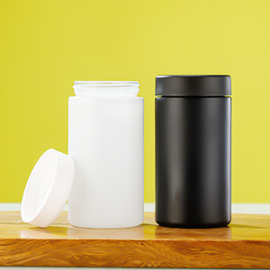 ขวดโหลแก้วสีดำและสีขาว150มล. พร้อมสกรูป้องกันรังสียูวีฝาพลาสติกสีดำกันรั่วสำหรับเก็บเพื่อการดูแลส่วนบุคคล - Product Image 3