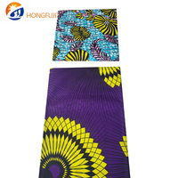 Kain Organza Ankara Cetak Batik Afrika Lilin Asli Gaya Populer Baru 2026, Tenun Sisir, Berat Sedang
