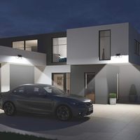 Lámpara Solar para Jardín y Garaje, 3 Cabezales, Sensor de Movimiento, IP54 Impermeable, Luz de Pared con Ángulo Amplio de 270°, 3 Modos, 74 LED