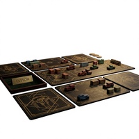 Jeu de société modulaire sur le thème des gangsters des années 1920, personnalisé, avec jetons de voiture en bois, emballé dans une boîte recyclable