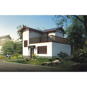 Villa de estructura de acero ligero de estilo chino, diseño personalizado para la construcción de casas rurales con servicio de instalación in situ. - Product Image 5