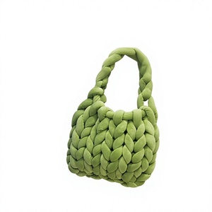 Cynthia Velvet Super <b>Chunky</b> Knit Roving Yarn Vegan Cotton Velvet Tube Thick Yarn for Hand Arm Knitting Blanket - Product Image 3