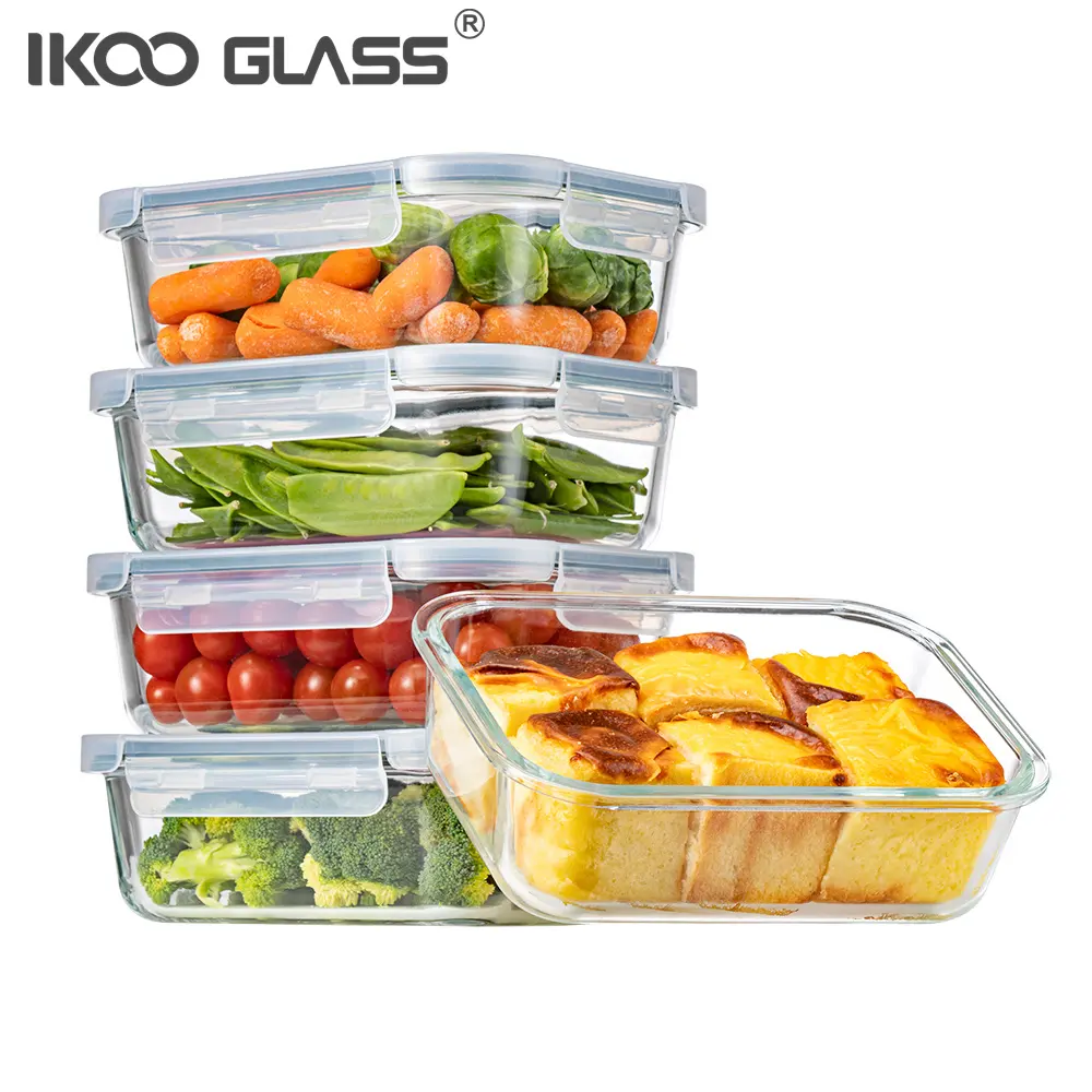 18Pcs Glass Food Storage Container Set - BPA Free - Use for Kitchen and Restaurant - Snap On Lids Keep Food Fresh With Airtight