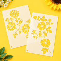 Pochoirs de fleurs découpés au laser en plastique, pochoirs personnalisés pour la création de cartes