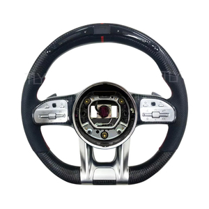 Volante de Fibra de Carbono LED para Mercedes Benz C217 W221 W222 S63 C63 GLA45 C43 SLC <span class=keywords><strong>43</strong></span> R172 <span class=keywords><strong>AMG</strong></span> W205 <span class=keywords><strong>CLA</strong></span> GLA 45 Class - Product Image 2