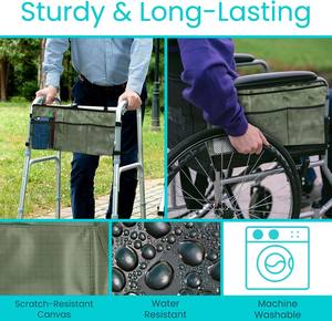 Free sample Hot Sell Taiwan Pearl Coated Crutch bag Lightweight Crutch Bag Universal Crutches <b>Accessory</b> Carryon Pouch - Product Image 5