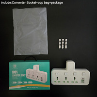 Interrupteurs à 3 broches pour boutons de commande, convertibles pour logements résidentiels, avec ports USB Type C et 3 prises de conversion